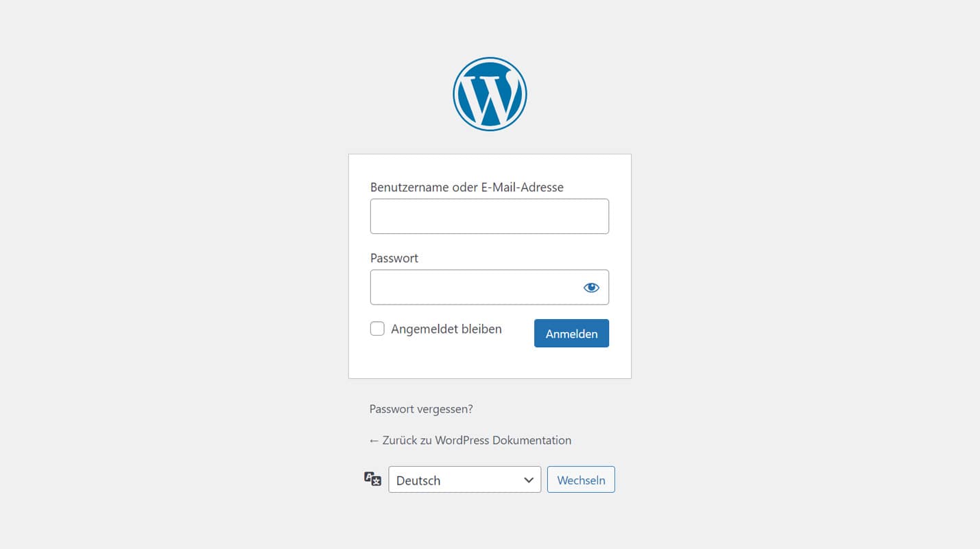 Login WordPress Backend - WP Tutorials